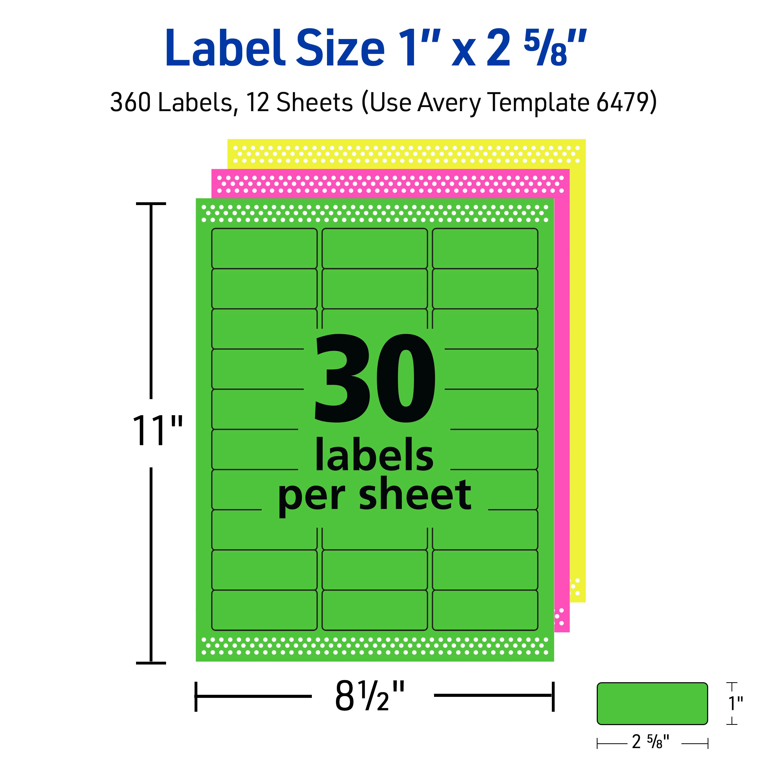 Neon Removable Labels, 1